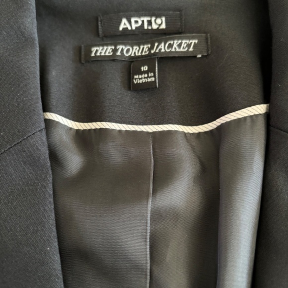 Apt 9 Womens The Torie Jacker Black one-button Stretch Blazer, Size 10 - Picture 3 of 6